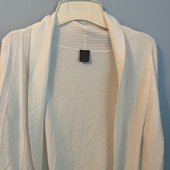 Madison Lilly White Open Front Cardigan size medium - Picture 3 of 14